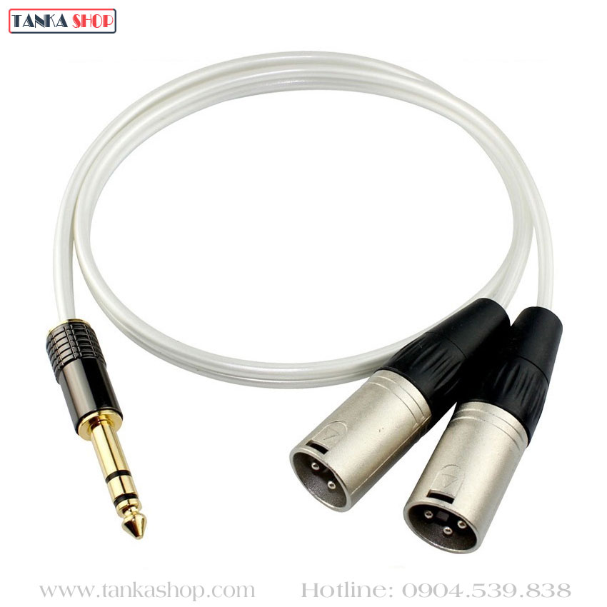 Cáp chuyển đổi jack 6.35 sang 2 jack XLR Cáp chuyển đổi jack 6.35 sang 2 jack XLR
