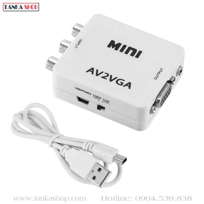 Dây chuyển đổi AV sang VGA Mini AV2VGA